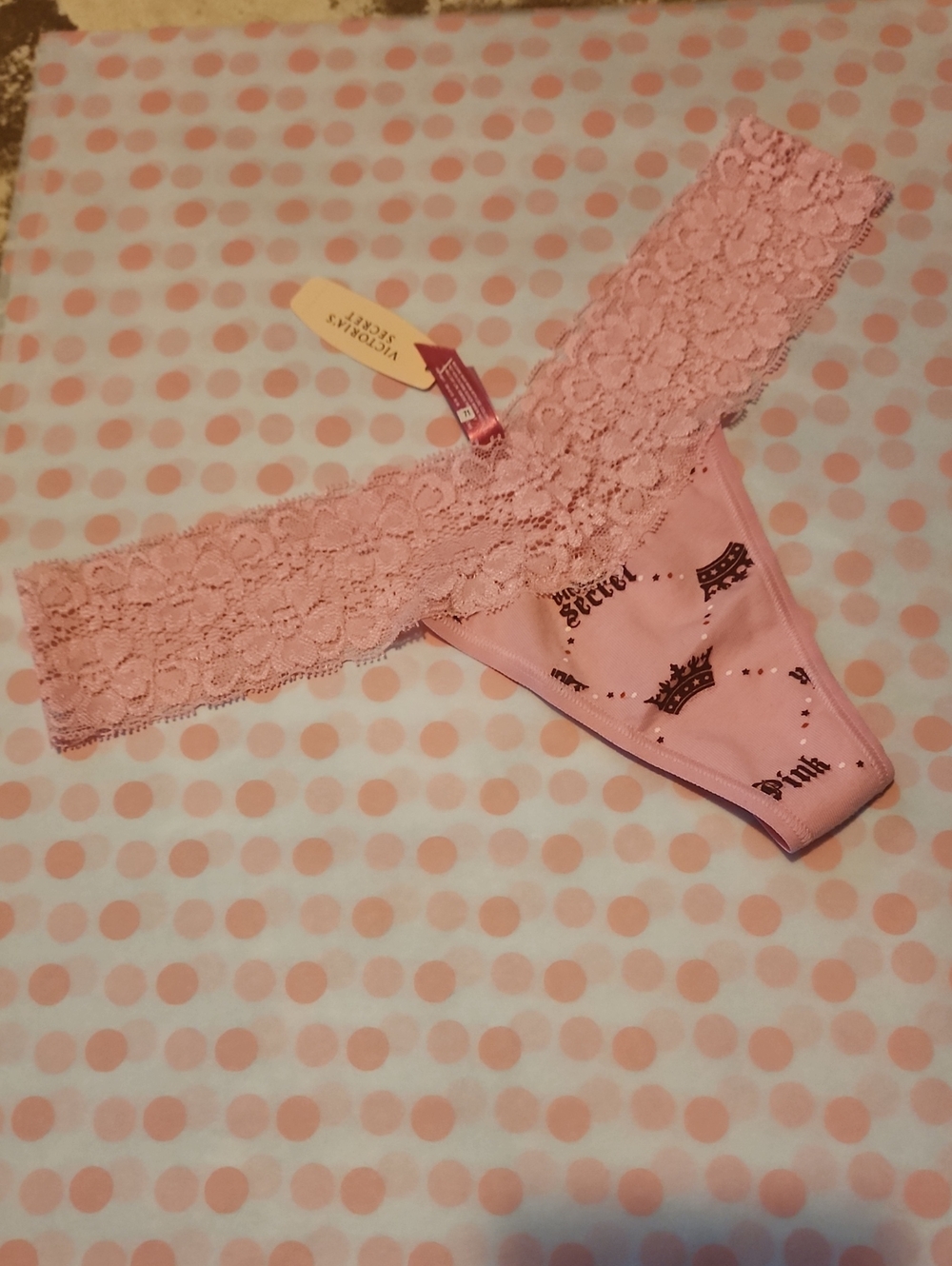 Princess Crown Pink Y2K Panty. HTF. Size: S NWT
